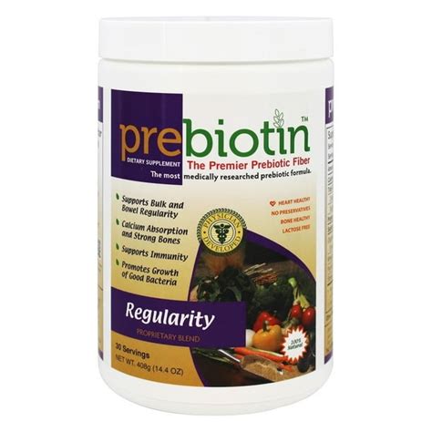 Prebiotin Prebiotic Fiber Supplement Regularity 30 Servings 144 Oz