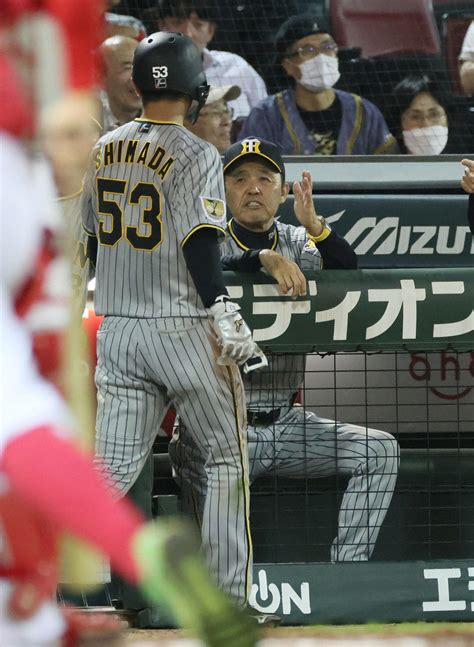 【阪神】岡田監督「こんな仕事しとったら先発で使うよ」伏兵島田海吏の一打から一挙3点3位浮上 プロ野球写真ニュース 日刊スポーツ