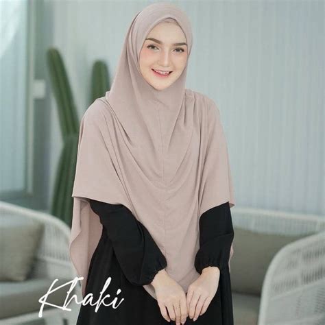 Jual Jilbab Hijab Kerudung Bergo Instan Khimar Nadine Xl Syari Jumbo