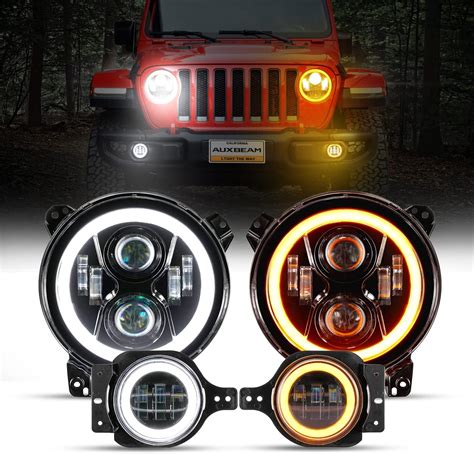 Amazon Auxbeam Inch Led Headlights Inch Led Fog Lights With