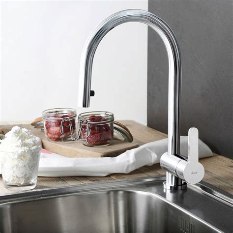 Abode Czar Single Lever Chrome Kitchen Mixer Tap With Pull Out Hose