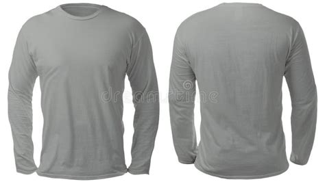 Grey Shirt Front And Back Mockup