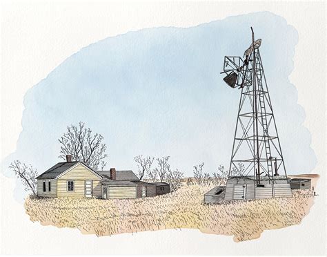Water Windmill Drawing