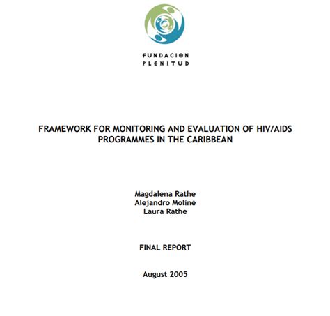 Framework For Monitoring And Evaluation Of Hiv Aids Programmes In The