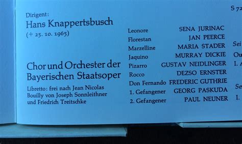 Booklet Inside Beethoven Fidelio Sena Jurinac Jan Peerce Maria