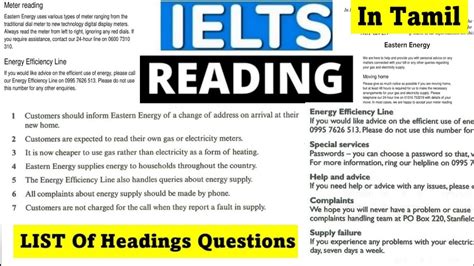 Ielts Reading List Of Headings Questions With Answers Ielts Reading