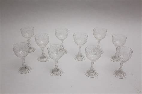 Thomas Webb And Sons Ten Wine Glasses Circa 1903 Era Jugendstil United Kingdom For Sale At 1stdibs