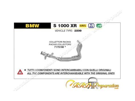 Colector De Escape Racing ARROW Para BMW S 1000 XR Desde 2020