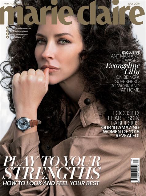 Evangeline Lilly In Marie Claire Magazine Malaysia July Hawtcelebs