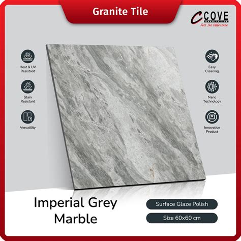 Jual Cove Granite Tile Imperial Grey Marble X Granit Lantai Dinding