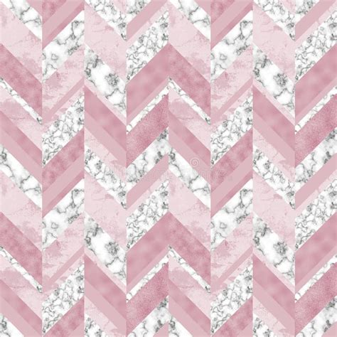 Pink And Gold Chevron Background