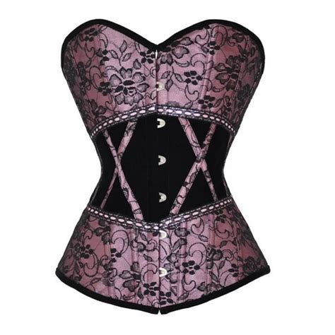 Moonight New Pink Sexy Waist Corsets And Bustiers Embroidery Corselet