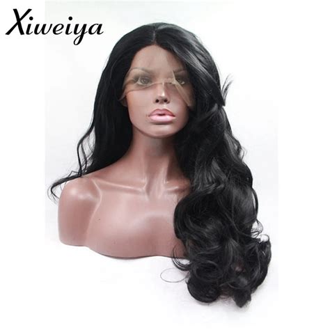 Xiweiya Heat Resistant Synthetic Lace Front Wig For Women Long Wavy