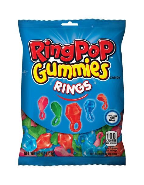 Ring Pop The Topps Company Candy Gummies Rings Peg Bag 5 Oz Case Of