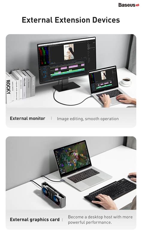 Cáp C To C Xuất Video 4k Baseus Flash Series Thunderbolt 4 Data 40gbps