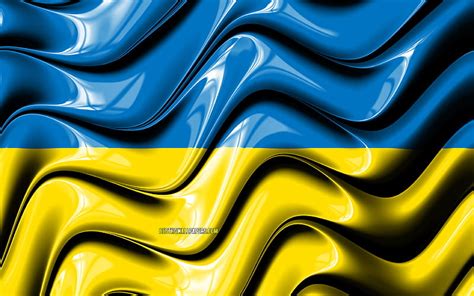 Ukrainian Flag Europe National Symbols Flag Of Ukraine 3d Art