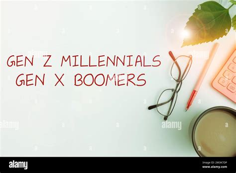 Conceptual Display Gen Z Millennials Gen X Boomers Business Overview