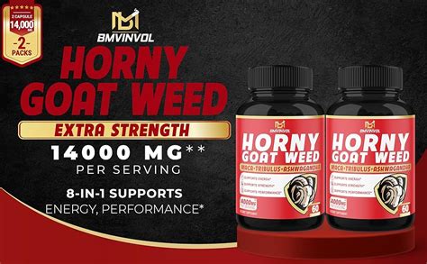 Horny Goat Weed Capsules 14000mg Herbal Blend With Maca Tribulus