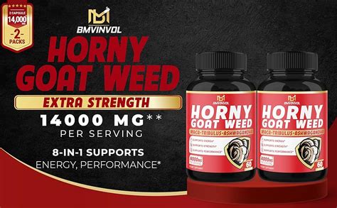 Amazon Bmvinvol Packs Horny Goat Weed Capsules Mg Herbal