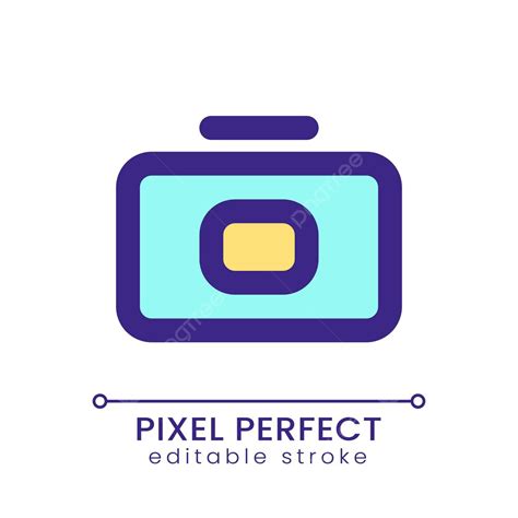 Camera Pixel Perfect Rgb Color Ui Icon Picture Pictogram Lineart Vector