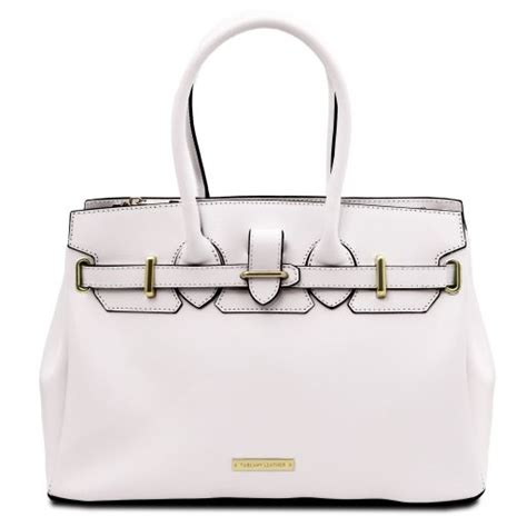 Tl Bag Borsa A Mano In Pelle Bianco Tl