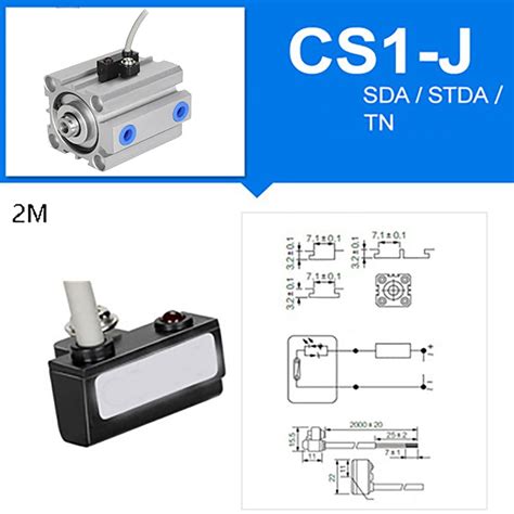 Air Pneumatic Cylinder Magnetic Reed Switch Sensor Cs1 S G U Cs1 M S25 D M9n