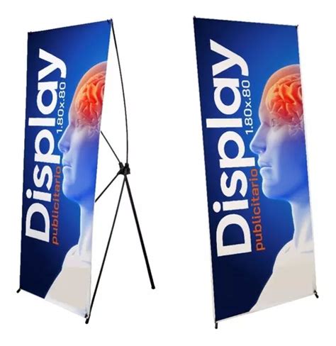 Porta Banner Display Base Metálica Para Lona 80x180cm Envio