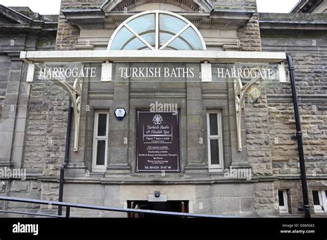 Harrogate Turkish Baths and Health Spa sign Stock Photo - Alamy