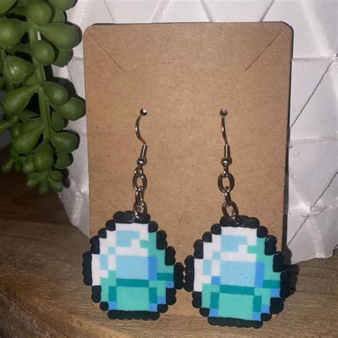 Minecraft Diamond Perler Beads