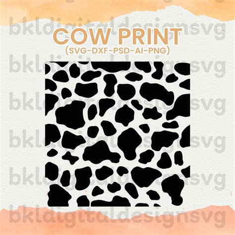 Cow Print Svg Cow Spots Cow Print Pattern Instant Download Svg Png Eps Dxf  Digital