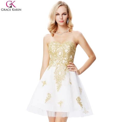 Short White And Gold Prom Dresses In 2020 Prom Dresses Short Gold