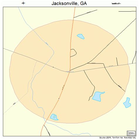 Jacksonville Georgia Street Map 1341708