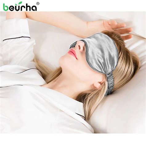 Buy New Pink Gray Silk Like Sleep Rest Eye Mask