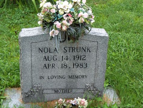 Nola Strunk Strunk 1912 1983 Memorial Find A Grave