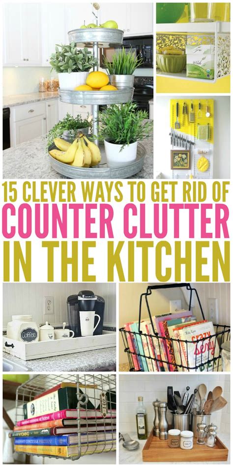 Clever Ways To Get Rid Of Kitchen Counter Clutter Kitchen Counter