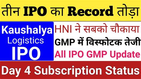 Kaushalya Logistics IPO Kaushalya Logistics IPO Subscription