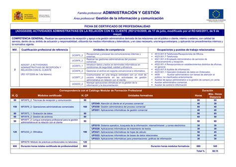 Familia profesional ADMINISTRACIÓN Y GESTIÓN