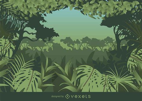 Tropical Frame Styled Jungle Background Vector Download