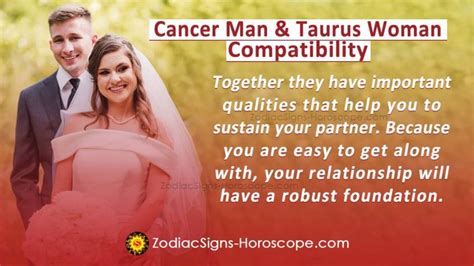 Cancer Man And Taurus Woman Compatibility In Love And Intimacy Zodiacsigns