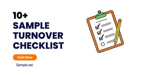 Sample Turnover Checklists In Pdf Ms Word