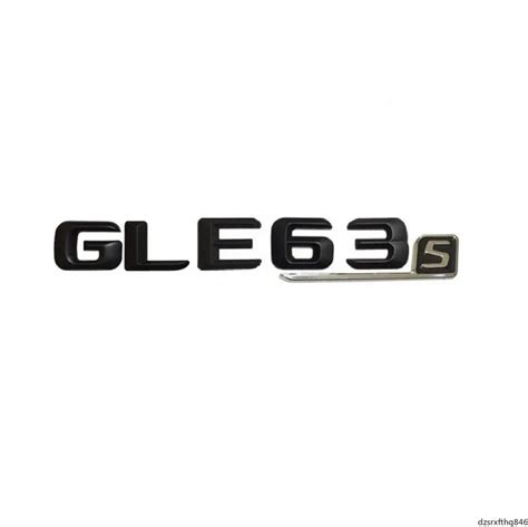 Matte Black GLE63s Number Letters Trunk Badge Emblem Emblems Decal