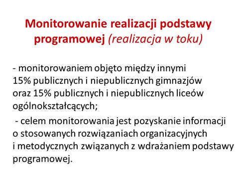 Podsumowanie Nadzoru Pedagogicznego Gimnazja Szko Y