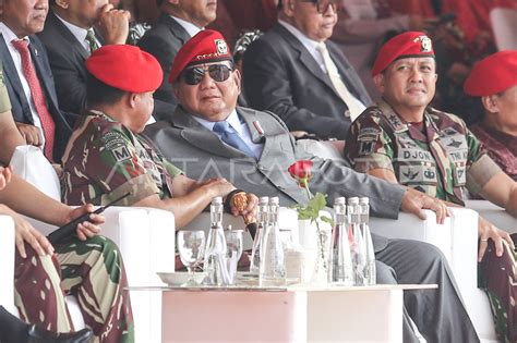 Prabowo Hadiri HUT Ke 72 Kopassus ANTARA Foto