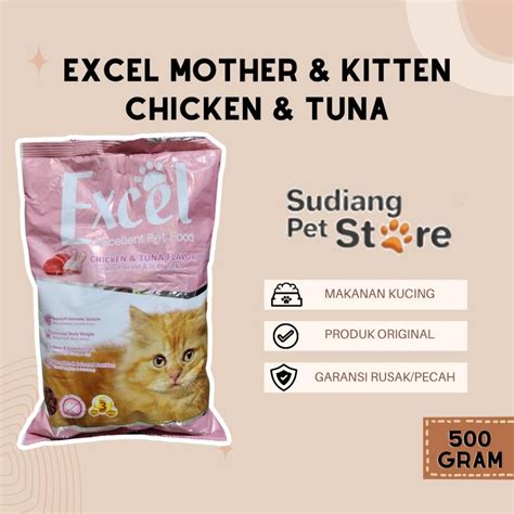 Jual Makanan Kering Anak Kucing Excel Mother Kitten Tuna Chicken Cat