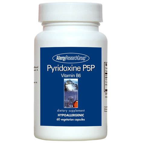 Pyridoxine P5p B 6 60 Capsules Spectrum Supplements