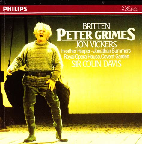 Benjamin Britten Jon Vickers Cd Booklet Peter Grimes Sir