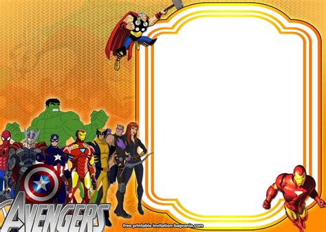 Avengers Birthday Card Template Cardtemplate My Id