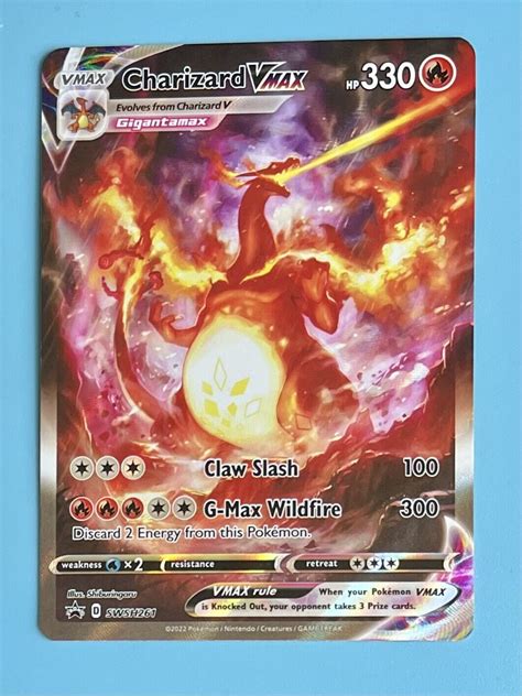 Mavin Pokemon Tcg Full Art Holo Charizard Vmax Swsh Black Star Upc