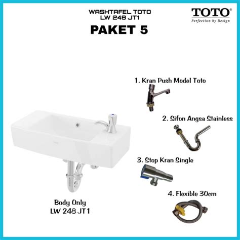 Jual Wastafel Gantung Toto Lw Jt Wall Hung Lavatory Toto