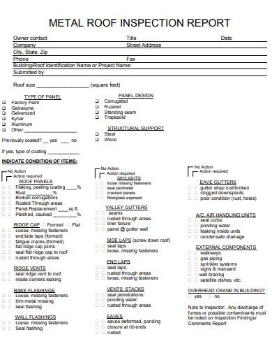 Roof Inspection Report 10 Examples Format How To Write PDF